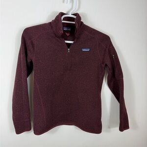Patagonia Maroon Sweater Fleece Pullover